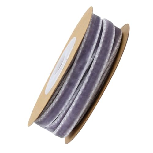 AKOOSY 1 Rolle Geschenkverpackungsband Haarbänder Haarband Wickelband Satinband Schleife Drahtband Umwickeln Samtband Zeremonie Bänder Für Handwerk Satinbänder Dünn Bandumwicklung Grey von AKOOSY