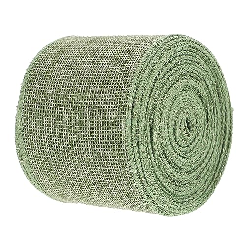 AKOOSY 1 Rolle Gurtbandimitat Aus Leinen Girlanden Party Dekorationen Garnband Künstlich Farbig Geflochten Nähen Sackleinen Schleife Jute Basteln Für Green Polyester AKOOSY 1 Rolle Gurtbandimitat Aus Leinen Girlanden Party Dekorationen Garnband Künstlich Farbig Geflochten Nähen Sackleinen Schleife Jute Basteln Für Green Polyester von AKOOSY