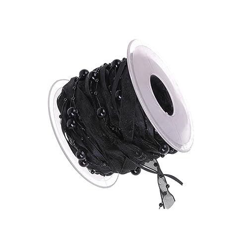 AKOOSY 1 Rolle Hochzeitsband weihnachten party hochzeitsdeco wedding decoration Schwarzes Band Zubehör Satinband Dusche dekoratives Perlenband Blumenstraußbänder für Paket Black AKOOSY 1 Rolle Hochzeitsband weihnachten party hochzeitsdeco wedding decoration Schwarzes Band Zubehör Satinband Dusche dekoratives Perlenband Blumenstraußbänder für Paket Black von AKOOSY