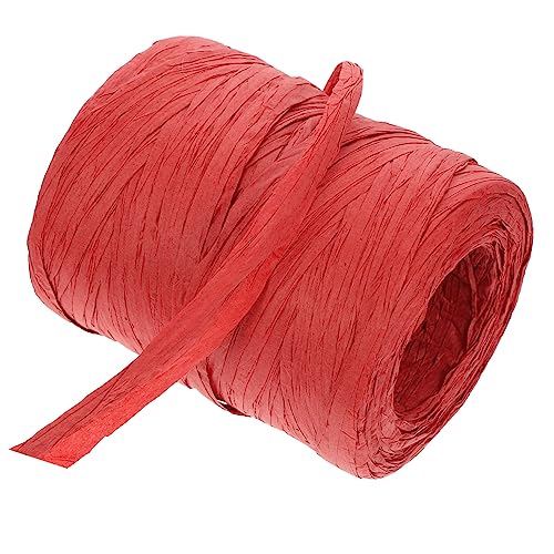 AKOOSY 1 Rolle Phalaenopsis-Papierseil seidenband ribbon geschenkeband Schleife geschenkband Jute Dekorativ Band zum Verpacken Picker handwerkliches Verpackungsgarn Bastpapierschnüre rot von AKOOSY