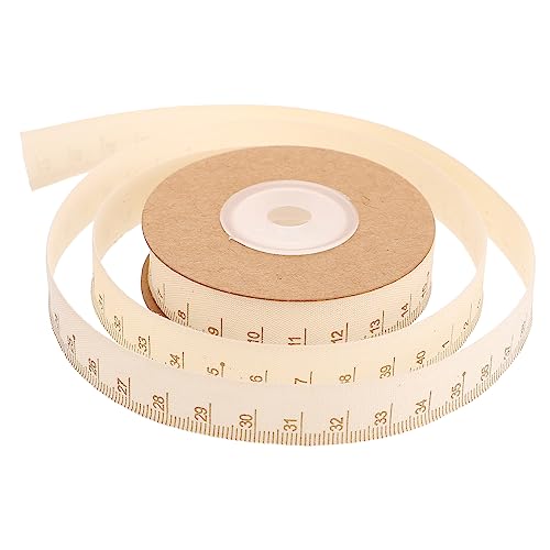 AKOOSY 1 Rolle Schleife Handwerk Machen Band Gewebtes Band Baumwollfabrik Streifen Aus Baumwollband Verpackungsband Sackleinenband Weiß Geburtstag Dekorativ Einladung Beige Baumwolle von AKOOSY