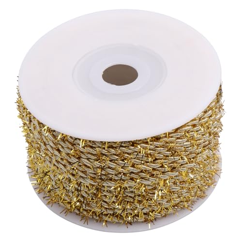 AKOOSY 1 Rolle Verpackungs etiketten Lanyard hängend verpackungsmaterial paketkordel satinkordel wohnungseinrichtung present ribbon DIY Schlüsselband Verpackungsband Polyester Golden AKOOSY 1 Rolle Verpackungs etiketten Lanyard hängend verpackungsmaterial paketkordel satinkordel wohnungseinrichtung present ribbon DIY Schlüsselband Verpackungsband Polyester Golden von AKOOSY