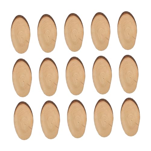 AKOOSY 1 Satz 20 Stück ovale Holzspäne Ausschnitte Untersetzer Kuchen Runden Wanddekoration wandverkleidung wand polsterung tischdeko esstisch fotozubehör DIY zubehör Holzspan hölzern von AKOOSY