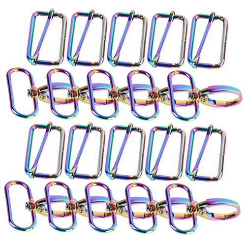 AKOOSY 1 Satz Drehhaken Claw Clasp Teiliges Regenbogenfarben für Hundehalsbänder und DIY Projekte Vielseitige Schnappverschlüsse für Schlüsselringe Taschen und Schmuck von AKOOSY