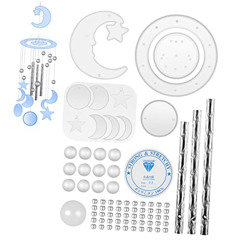 AKOOSY 1 Satz Silikonformen Windspiel Bastelset Epoxidharz Gießform für DIY Windspiele Anleitung für Kreative Projekte und Vielseitige Anwendungen von AKOOSY