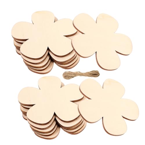 AKOOSY 1 Satz Unvollendete Holzblumen Schnitte DIY Bastelset Robustem Holz für Kreative Wanddekoration und Handgefertigte zum Bemalen und Gestalten von AKOOSY