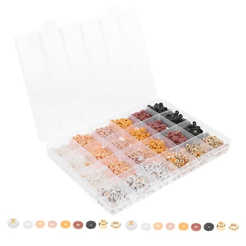 AKOOSY 1 Schachtel Buchstabenperlen Polymer für DIY Armbänder Braunes Spacer Perlen Schmuck Bastelbedarf für Kreative Projekte AKOOSY 1 Schachtel Buchstabenperlen Polymer für DIY Armbänder Braunes Spacer Perlen Schmuck Bastelbedarf für Kreative Projekte von AKOOSY
