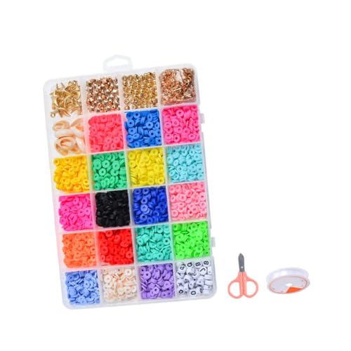 AKOOSY 1 Schachtel Fach Polymer Clay Perlen DIY Schmuckherstellung Zubehör Leichte Bastelperlen für Halsketten und Armbänder Vielseitig für Individuelle Charms und Kreative von AKOOSY