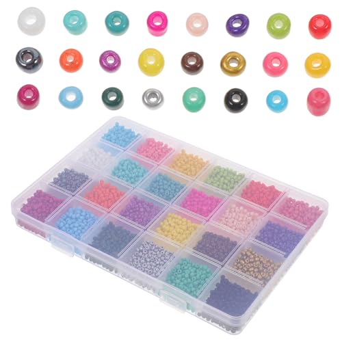 AKOOSY 1 Schachtel Farben Glasperlen Perlen zum Auffädeln für DIY Armbänder Halsketten Schmuckherstellung Leicht und Vielseitig für Kreative Bastelprojekte AKOOSY 1 Schachtel Farben Glasperlen Perlen zum Auffädeln für DIY Armbänder Halsketten Schmuckherstellung Leicht und Vielseitig für Kreative Bastelprojekte von AKOOSY