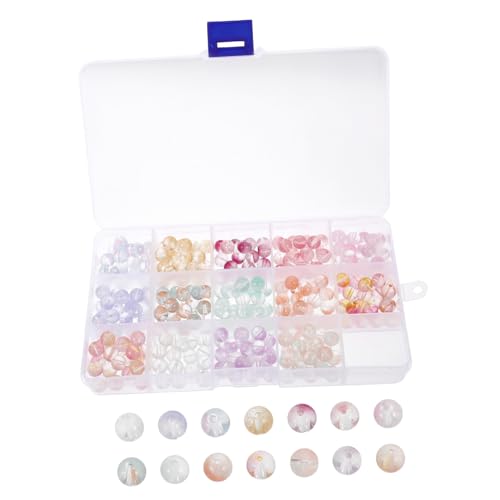 AKOOSY 1 Schachtel Glasperlen Transparent Farbverlauf DIY Schmuckperlen Glas Spacer Perlen für Armband Halskette Basteln Schmuckherstellung Zubehör AKOOSY 1 Schachtel Glasperlen Transparent Farbverlauf DIY Schmuckperlen Glas Spacer Perlen für Armband Halskette Basteln Schmuckherstellung Zubehör von AKOOSY