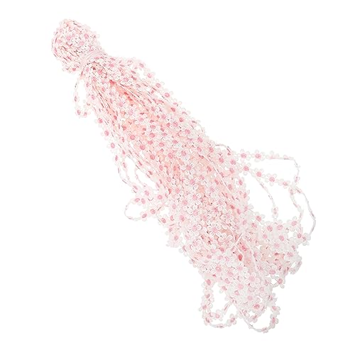 AKOOSY 1 Stück Blumen Zierleiste Fransenbesatz bestickt Rüsche trimmen Nähbesatz, Verzierung, Spitzenband wedding decoration stoffblumen Zierband nähen DIY liefert Polyestergarn Rosa von AKOOSY