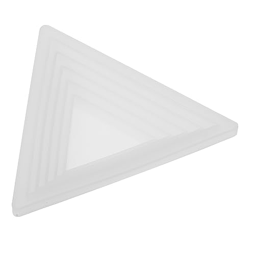 AKOOSY 1 Stück Epoxidform Backen am Stiel Herstellung Plätzchen Silikonform zeichendreieck silikongießform mold mould dreieckige Schalenform Gießform für Ablageschalen Kieselgel Weiß von AKOOSY