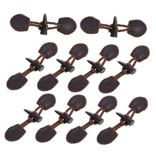 AKOOSY 10 Paare Resin Knebelknöpfe für Mäntel Robuste Sichere Verschlussknöpfe Vintage Stil zum Annähen Dekorative Ersatzknöpfe für Wintermäntel und Jacken Tiefes Braun AKOOSY 10 Paare Resin Knebelknöpfe für Mäntel Robuste Sichere Verschlussknöpfe Vintage Stil zum Annähen Dekorative Ersatzknöpfe für Wintermäntel und Jacken Tiefes Braun von AKOOSY