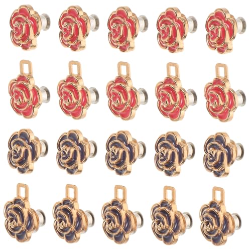 AKOOSY 10 Paare Rosenförmige Hosenbundstraffer Jeansknöpfe Verstellbare Taillenknöpfe Ohne Nähen Abnehmbare Hosen Clips Für Locker Sitzende Hosen Rock Kleid Zubehör AKOOSY 10 Paare Rosenförmige Hosenbundstraffer Jeansknöpfe Verstellbare Taillenknöpfe Ohne Nähen Abnehmbare Hosen Clips Für Locker Sitzende Hosen Rock Kleid Zubehör von AKOOSY
