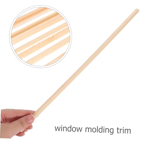 AKOOSY 10 Stk Teiliges Holzleisten Fenster Zierleisten Dreieckige Dekorative Holzstäbe für Innen Außen DIY Fensterrahmen Deko Holzstrip Glatt Ohne Grate Langlebig und Vielseitig von AKOOSY