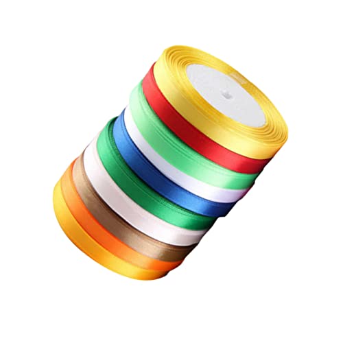 AKOOSY 10 Stück Diy Band Wickelband Party Quastenband Seide Rosa Band Zum Einwickeln Dekoration Hochzeit Drahtband Stoff Chiffon Satinband Geschenkband Geschenkbänder Hochzeitsband von AKOOSY