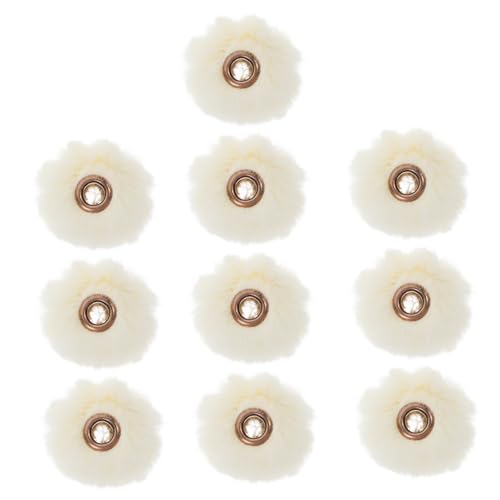 AKOOSY 10 Stück Faux Fur Pompon Perlen Flauschige Bälle für DIY Schmuck Ohrringe Armbänder Schlüsselanhänger Weiches Material Vielseitig Einsetzbar für Kreative Bastelprojekte von AKOOSY