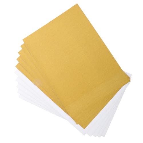 AKOOSY 10 Stück Glitzerpapier Gold Silber Hochwertiges Bastelmaterial für DIY Karten Scrapbooking und Kreative Projekte Einseitig mit Glitzernder Oberfläche von AKOOSY