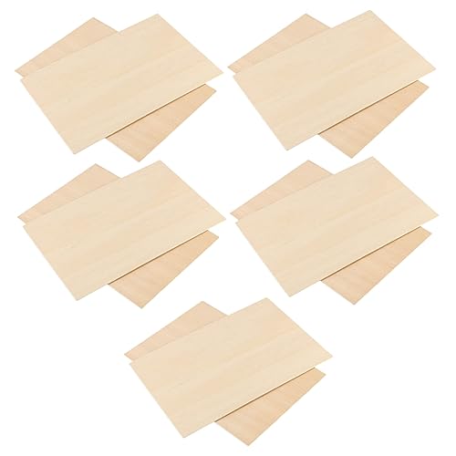 AKOOSY 10 Stück Rechteckiges Furnier Malen Wohnkultur Leer Birke Dünn Rechteckiges Brett Zum Basteln Rohlinge Basteln Blöcke Zum Basteln Scrapbooking Bretter Für Unvollendet Stöcke Holz von AKOOSY