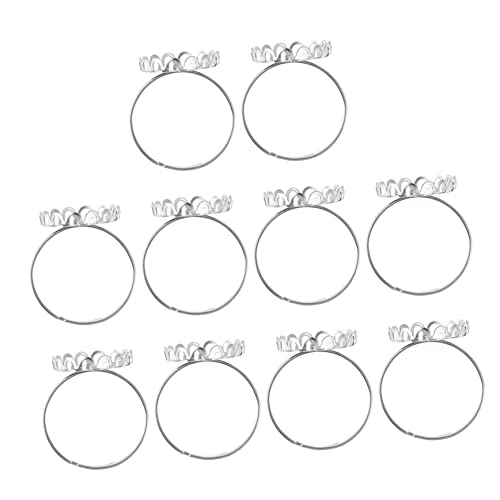 AKOOSY 10 Stück Ringhalter rostfrei klein Silber Ringe Schlüssel schmuckherstellung schmuck machen Ringdesign Schmuck DIY Ring Herstellung von Erkenntnissen Schmuckbasis für Ring AKOOSY 10 Stück Ringhalter rostfrei klein Silber Ringe Schlüssel schmuckherstellung schmuck machen Ringdesign Schmuck DIY Ring Herstellung von Erkenntnissen Schmuckbasis für Ring von AKOOSY