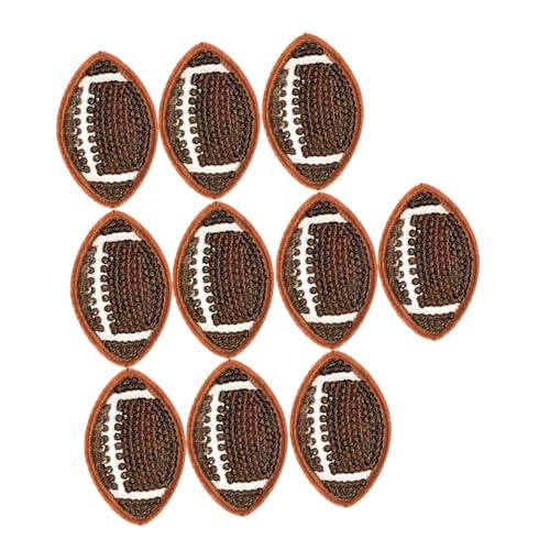AKOOSY 10 Stück Rugby Aufnäher zum Aufbügeln mit Schimmernder Pailletten stickerei für Kleidung Hüte Jeans Jacken Modische Sport fans Verzierungen von AKOOSY