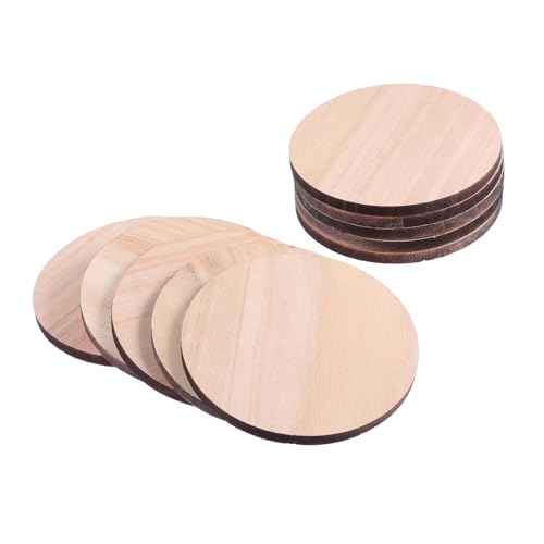 AKOOSY 10 Stück Runde Holzscheiben Stabile Unbehandelte Holzplatten zum Basteln Glatte Oberfläche zum Bemalen Leichte DIY Holzstücke für Handwerk und Dekoration AKOOSY 10 Stück Runde Holzscheiben Stabile Unbehandelte Holzplatten zum Basteln Glatte Oberfläche zum Bemalen Leichte DIY Holzstücke für Handwerk und Dekoration von AKOOSY