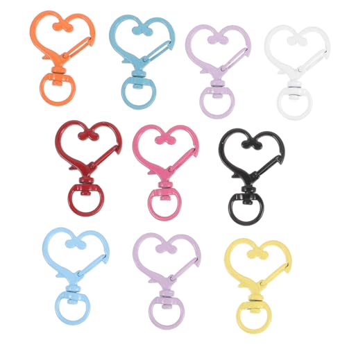AKOOSY 10 Stück Teiliges Drehbare Verschlussringe aus Metall Vielseitige Schlüsselringe und Taschenzubehör für DIY Langlebig Farbig Geeignet für Schlüssel Taschen Gürtel und von AKOOSY