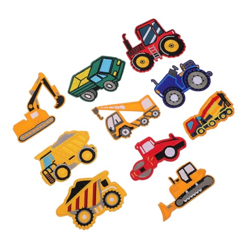 AKOOSY 10 Stück Teiliges Feuerwehr Applikationen aus Stoff Aufnähen Patches für Kleidung Reparatur Weiche Langlebige Bügelflicken Geeignet für Kinderkleidung Taschen Schuhe und DIY von AKOOSY