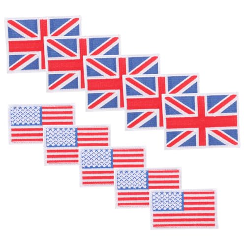 AKOOSY 10 Stück Teiliges Flagge Bügelbild Patches Beständige Stickerei Applikationen für Kleidung Hüte Taschen Patriotische Aufnäher zum Aufbügeln für DIY Bastelarbeiten und AKOOSY 10 Stück Teiliges Flagge Bügelbild Patches Beständige Stickerei Applikationen für Kleidung Hüte Taschen Patriotische Aufnäher zum Aufbügeln für DIY Bastelarbeiten und von AKOOSY