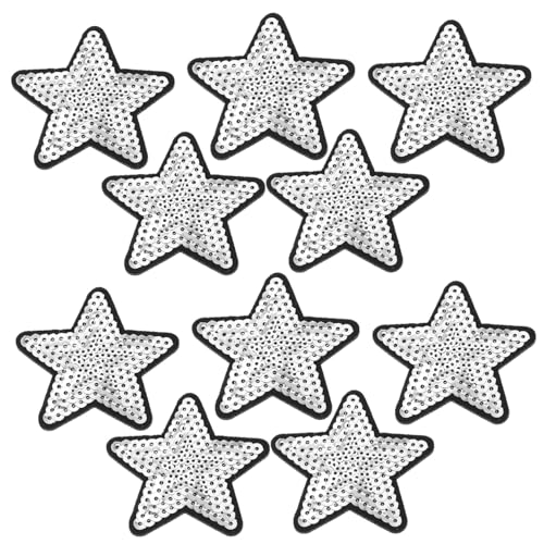 AKOOSY 10 Stück Teiliges Glitzer Sterne Patches zum Aufbügeln DIY Kleidung Flicken Bestickte Applikationen für Jacken Jeans Taschen Hut Handwerk Dekoration AKOOSY 10 Stück Teiliges Glitzer Sterne Patches zum Aufbügeln DIY Kleidung Flicken Bestickte Applikationen für Jacken Jeans Taschen Hut Handwerk Dekoration von AKOOSY