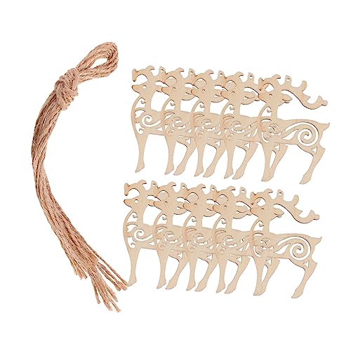 AKOOSY 10 Stück Teiliges Holzanhänger Rentierform Dekorative DIY holzschnitzerei Leichte Glatte Oberfläche für Weihnachtsdeko Bastelprojekte und Hochzeitsgeschenk AKOOSY 10 Stück Teiliges Holzanhänger Rentierform Dekorative DIY holzschnitzerei Leichte Glatte Oberfläche für Weihnachtsdeko Bastelprojekte und Hochzeitsgeschenk von AKOOSY