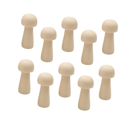 AKOOSY 10 Stück Teiliges Kleine Holzpilzfiguren Natürliche Holzkegel zum Bemalen DIY Bastelsachen für Kreative Handwerksprojekte Holzpuppen Holzdeko AKOOSY 10 Stück Teiliges Kleine Holzpilzfiguren Natürliche Holzkegel zum Bemalen DIY Bastelsachen für Kreative Handwerksprojekte Holzpuppen Holzdeko von AKOOSY