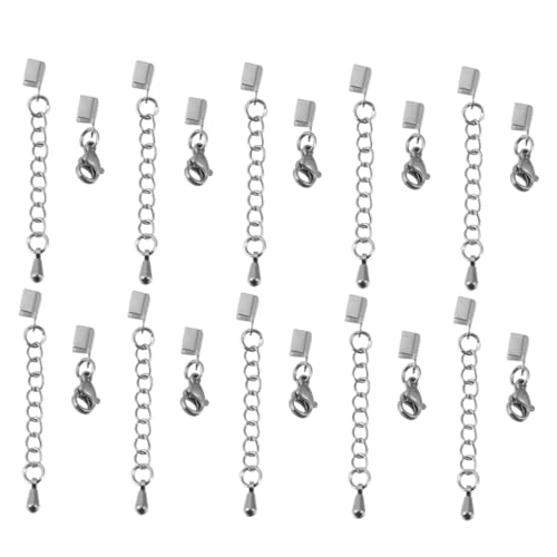 AKOOSY 10 Stück Teiliges Lobster Karabiner Verschlüsse mit Quetschclips Langlebige Lederband Verbinder für DIY Armband Halskette Schmuckherstellung Rostfrei und Vielseitig Einsetzbar AKOOSY 10 Stück Teiliges Lobster Karabiner Verschlüsse mit Quetschclips Langlebige Lederband Verbinder für DIY Armband Halskette Schmuckherstellung Rostfrei und Vielseitig Einsetzbar von AKOOSY