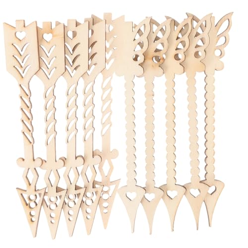 AKOOSY 10 Stück Teiliges Naturbelassenen Glatten Holzpfeil Ausschnitten Vielseitige DIY Holzdekorationen zum Bemalen und Basteln Sicher und Bruchsicher für Party und Wohnraumgestaltung AKOOSY 10 Stück Teiliges Naturbelassenen Glatten Holzpfeil Ausschnitten Vielseitige DIY Holzdekorationen zum Bemalen und Basteln Sicher und Bruchsicher für Party und Wohnraumgestaltung von AKOOSY
