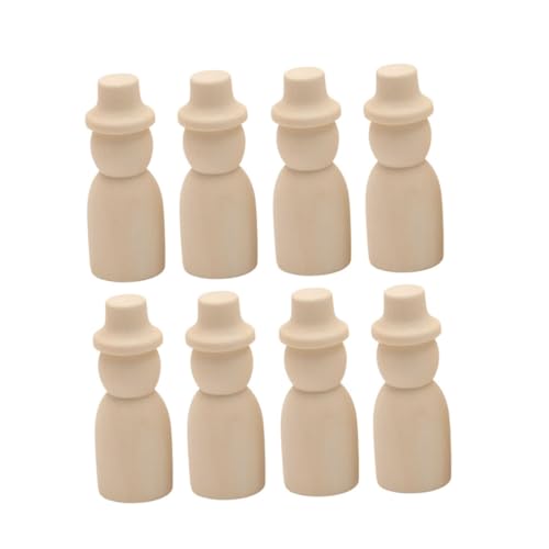 AKOOSY 10 Stück Teiliges Naturfarbene Holzpuppen mit Hüten Unbemalte DIY Bastelfiguren für Sichere Glatte Oberfläche für Kreative Kunst und Lernprojekte AKOOSY 10 Stück Teiliges Naturfarbene Holzpuppen mit Hüten Unbemalte DIY Bastelfiguren für Sichere Glatte Oberfläche für Kreative Kunst und Lernprojekte von AKOOSY