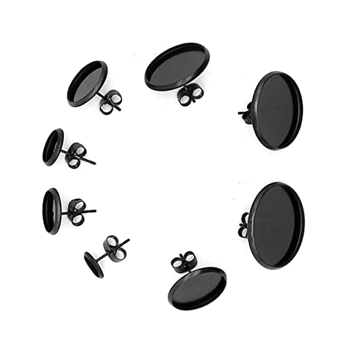 AKOOSY 10 Stück Teiliges Ohrstecker Rohlinge aus Schwarzem DIY Schmuckzubehör mit Ohrstoppern Kreative Basis für Ohrringe Basteln und Ohrschmuck Herstellung AKOOSY 10 Stück Teiliges Ohrstecker Rohlinge aus Schwarzem DIY Schmuckzubehör mit Ohrstoppern Kreative Basis für Ohrringe Basteln und Ohrschmuck Herstellung von AKOOSY