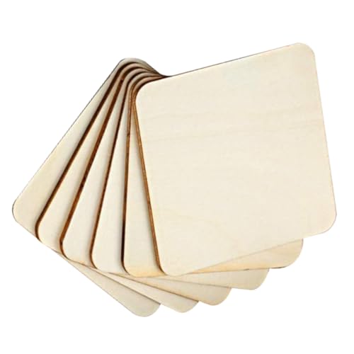 AKOOSY 10 Stück Teiliges Quadratische Holzscheiben aus Naturbelassenem Holz Unbehandelt Glatte Oberfläche Robust und Langlebig für DIY Bastelprojekte Malerei Gravur und AKOOSY 10 Stück Teiliges Quadratische Holzscheiben aus Naturbelassenem Holz Unbehandelt Glatte Oberfläche Robust und Langlebig für DIY Bastelprojekte Malerei Gravur und von AKOOSY