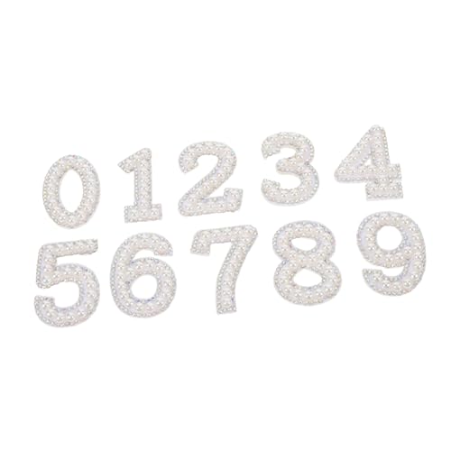 AKOOSY 10 Stück Teiliges Strass und Kunstperlen Zahlen Aufnäher zum Aufbügeln Glitzernde Diy Applikationen für Kleidung Einfache Anbringung für Party Hochzeit Verzierungen AKOOSY 10 Stück Teiliges Strass und Kunstperlen Zahlen Aufnäher zum Aufbügeln Glitzernde Diy Applikationen für Kleidung Einfache Anbringung für Party Hochzeit Verzierungen von AKOOSY