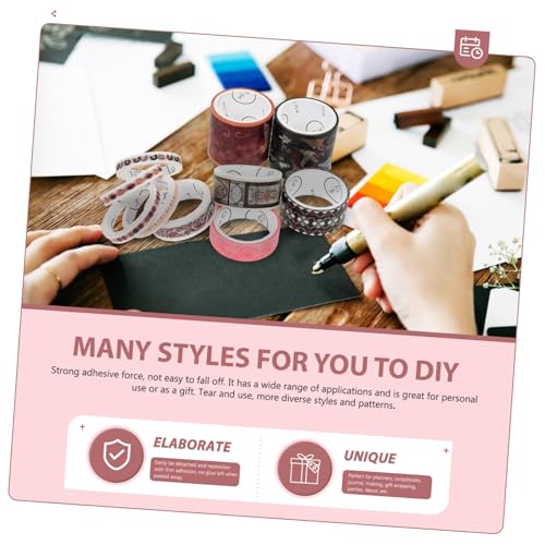 AKOOSY 100 Rollen Farbenfrohe Washi Tapes Japanisches Papier Klebeband Scrapbook DIY Tagebuch Dekoratives Masking Tape für Planer Journal Bastelideen von AKOOSY