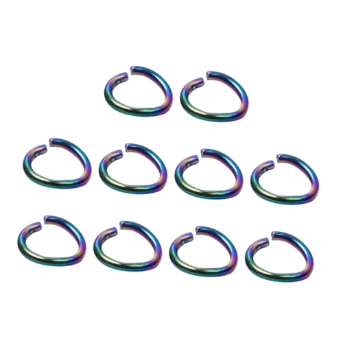 AKOOSY 100 Stück Bunte Edelstahl Open Jump Rings Langlebige Verbindungsringe für Schmuckherstellung DIY Bastelzubehör Vielseitige Sprungringe für Kreative Schmuckprojekte von AKOOSY