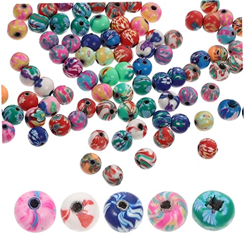 AKOOSY 100 Stück Bunte Polymer Clay Perlen für DIY Schmuckherstellung Runde Bastelperlen Verschiedenen Farben für Armbänder und Bastelprojekte AKOOSY 100 Stück Bunte Polymer Clay Perlen für DIY Schmuckherstellung Runde Bastelperlen Verschiedenen Farben für Armbänder und Bastelprojekte von AKOOSY