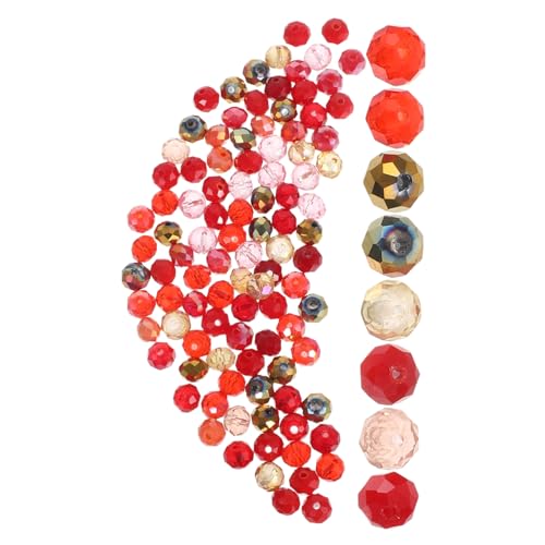 AKOOSY 100 Stück Facettierte Glasperlen Rot Lose Schmuckperlen für Armbänder Ohrringe Halsketten DIY Bastelbedarf Charm Bracelet Charms Langlebig Poliert Vielseitig für AKOOSY 100 Stück Facettierte Glasperlen Rot Lose Schmuckperlen für Armbänder Ohrringe Halsketten DIY Bastelbedarf Charm Bracelet Charms Langlebig Poliert Vielseitig für von AKOOSY