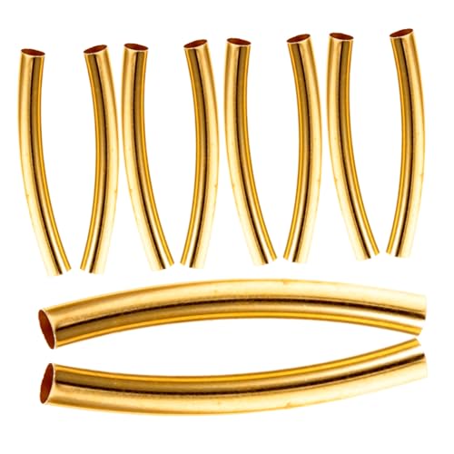 AKOOSY 100 Stück Gebogene Metallröhren Perlen Spacer Beads für Schmuckherstellung DIY Armbänder Halsketten Langlebige Polierte Metallzwischenstücke Einfache Montage Goldfarben AKOOSY 100 Stück Gebogene Metallröhren Perlen Spacer Beads für Schmuckherstellung DIY Armbänder Halsketten Langlebige Polierte Metallzwischenstücke Einfache Montage Goldfarben von AKOOSY