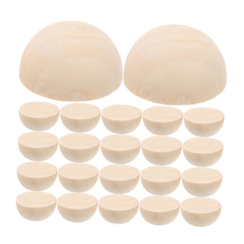 AKOOSY 100 Stück Holz Halbperlen Naturmaterial Halbkreis Bastelperlen für DIY Schmuck Handwerk Dekoration Garland Zubehör AKOOSY 100 Stück Holz Halbperlen Naturmaterial Halbkreis Bastelperlen für DIY Schmuck Handwerk Dekoration Garland Zubehör von AKOOSY