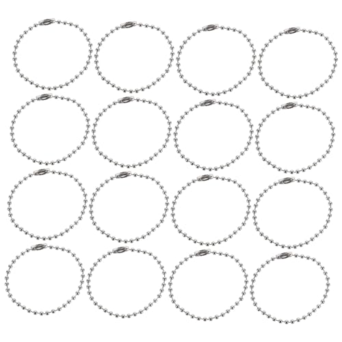 AKOOSY 100 Stück Metall Kugelketten für DIY Schmuck Hängende Etiketten Connectoren Langlebige Bead Chains Silber für Armbänder und Anhänger AKOOSY 100 Stück Metall Kugelketten für DIY Schmuck Hängende Etiketten Connectoren Langlebige Bead Chains Silber für Armbänder und Anhänger von AKOOSY