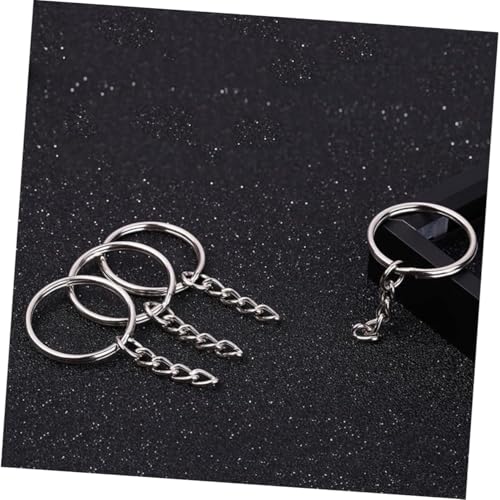 AKOOSY 100 Stück Metall Schlüsselringe mit Kette Drahtstärke Runde Spaltringe Robustes Nickel Material für Schlüssel DIY Bastelprojekte und Zubehör AKOOSY 100 Stück Metall Schlüsselringe mit Kette Drahtstärke Runde Spaltringe Robustes Nickel Material für Schlüssel DIY Bastelprojekte und Zubehör von AKOOSY