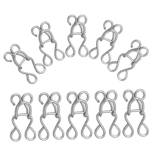 AKOOSY 100 Stück Metallhaken und Ösenverschluss für Nähprojekte Unsichtbare Haken für Bhs Kleider Röcke und Hosen Praktische Nähzubehörteile für DIY Handarbeiten AKOOSY 100 Stück Metallhaken und Ösenverschluss für Nähprojekte Unsichtbare Haken für Bhs Kleider Röcke und Hosen Praktische Nähzubehörteile für DIY Handarbeiten von AKOOSY