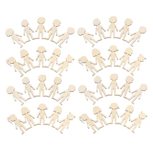 AKOOSY 100 Stück Natürliche Holzfiguren Bastelset für DIY Holzfiguren Rohlinge Unbemalt Holzdekoration Bastelmaterial für Kreative Handarbeit und Kindergartenprojekte AKOOSY 100 Stück Natürliche Holzfiguren Bastelset für DIY Holzfiguren Rohlinge Unbemalt Holzdekoration Bastelmaterial für Kreative Handarbeit und Kindergartenprojekte von AKOOSY