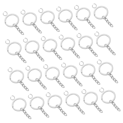 AKOOSY 100 Stück Silberfarbene Schlüsselringe mit Teiliger Kette Flache Schlüsselanhänger Ringe Verstellbar Robust Für Schlüssel Organizer Diy Schmuck Zubehör AKOOSY 100 Stück Silberfarbene Schlüsselringe mit Teiliger Kette Flache Schlüsselanhänger Ringe Verstellbar Robust Für Schlüssel Organizer Diy Schmuck Zubehör von AKOOSY