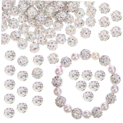 AKOOSY 100 Stück Strass Perlen Kleine Schmuckperlen für Armband Basteln Langlebige Zwischenperlen mit Schimmerndem Ab Farbverlauf DIY Perlen für Schmuckherstellung und Charms von AKOOSY